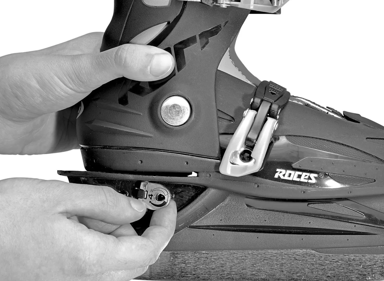 Fashion Adjustable Ice Skate For Kids-Mod. Mck F Deep Pink-White Ice Skates