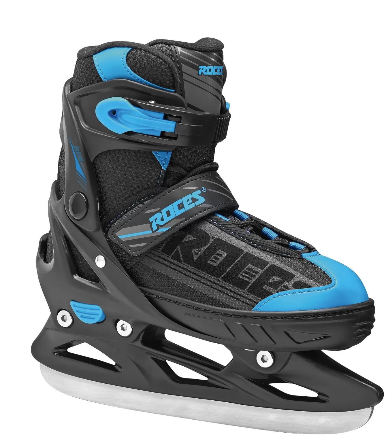 New Adjustable Ice Skate-Mod. Jokey Ice Boy Black-Blue Ice Skates