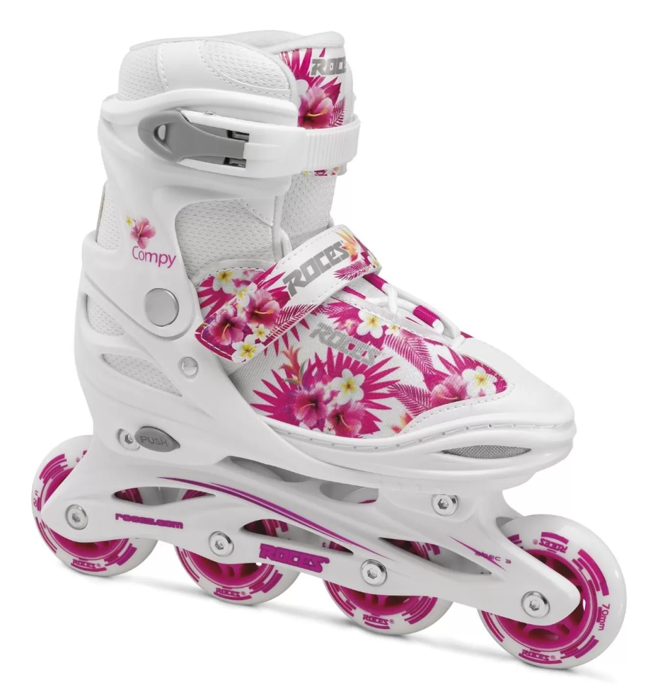 Outlet Compy 9.0 Girl White-Pink-Violet Inline Skates