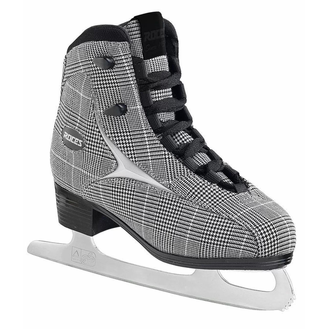 Outlet Ice Skate-Mod. Brits Check Black, White Silver Ice Skates