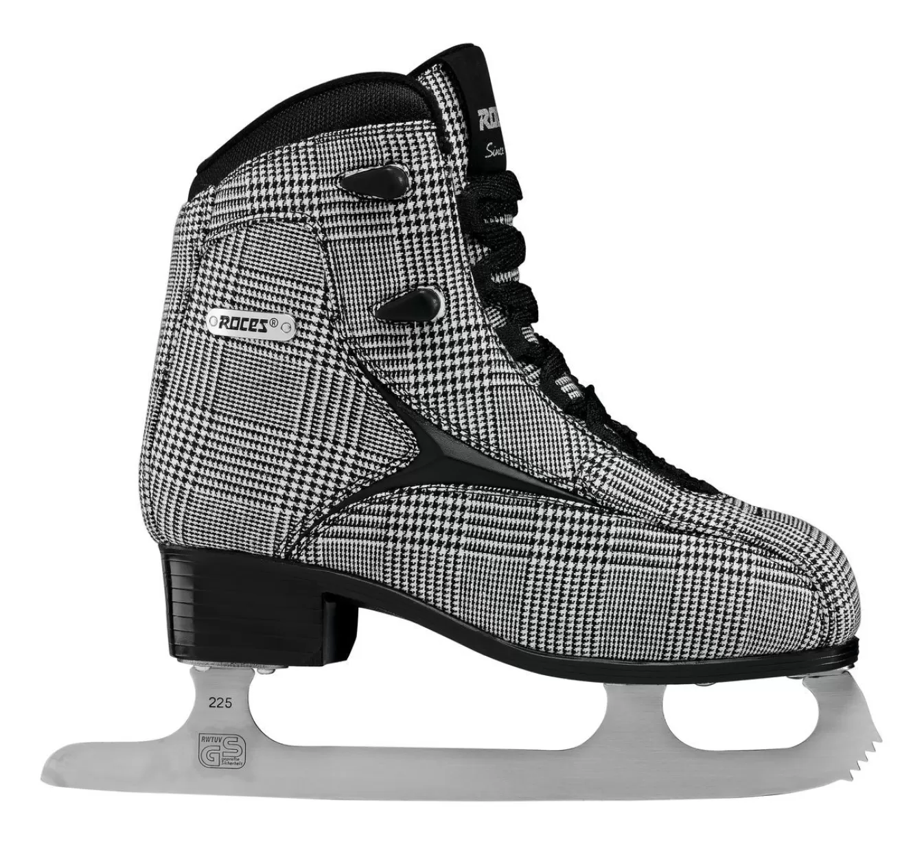 Outlet Ice Skate-Mod. Brits Check Black, White Silver Ice Skates