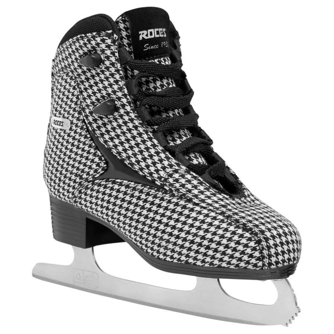 Shop Ice Skate-Mod. Brits White-Black, Pied De Poule Ice Skates