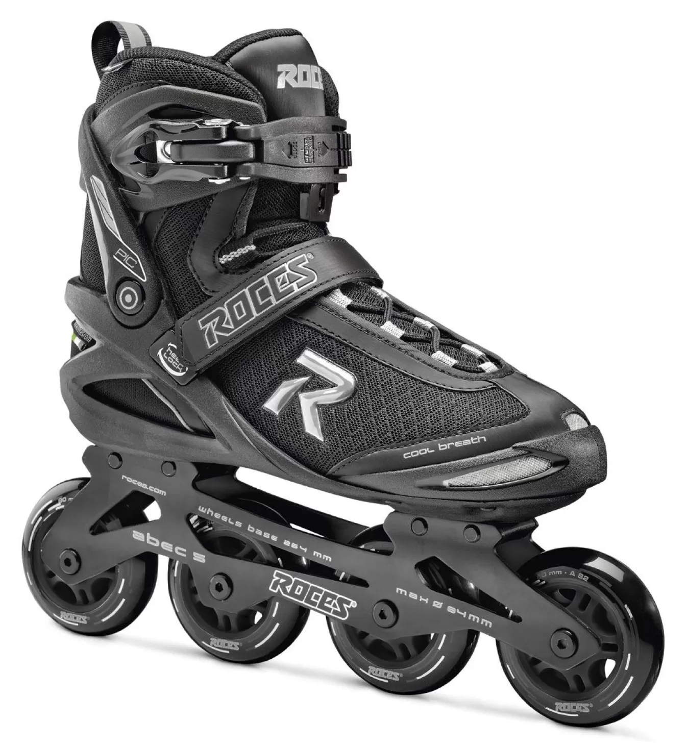 Hot Inline Skate Pic Black-Silver Inline Skates