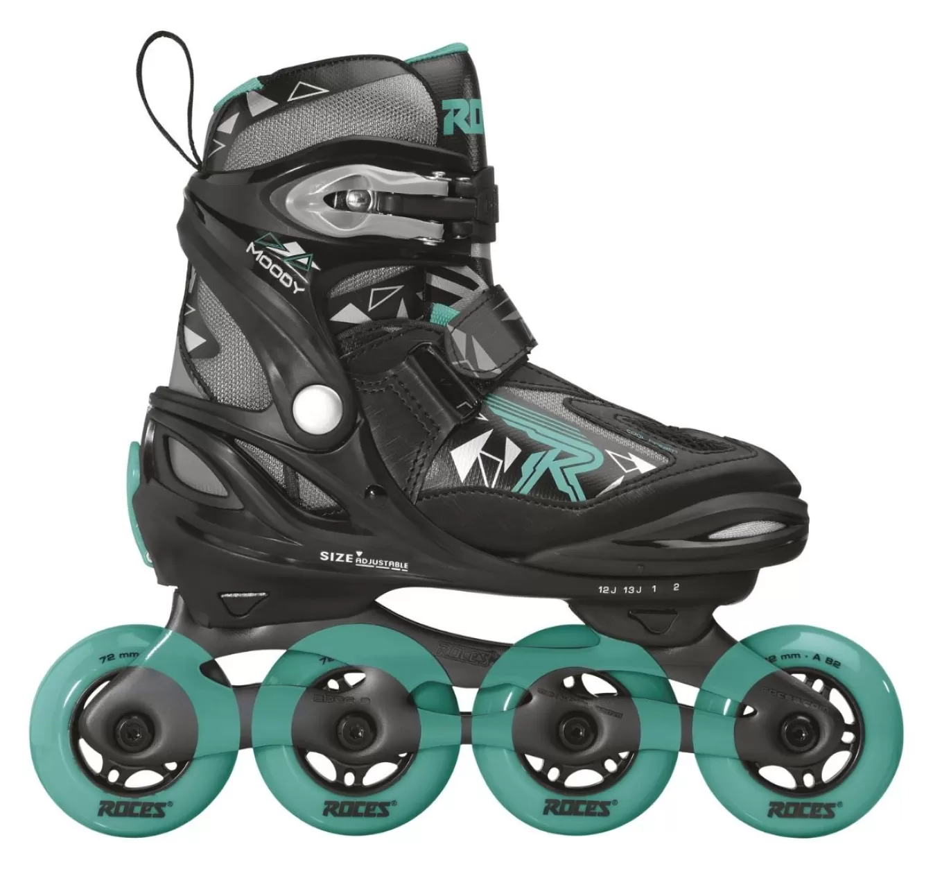 Hot Moody Girl Tif Black-Aqua Inline Skates