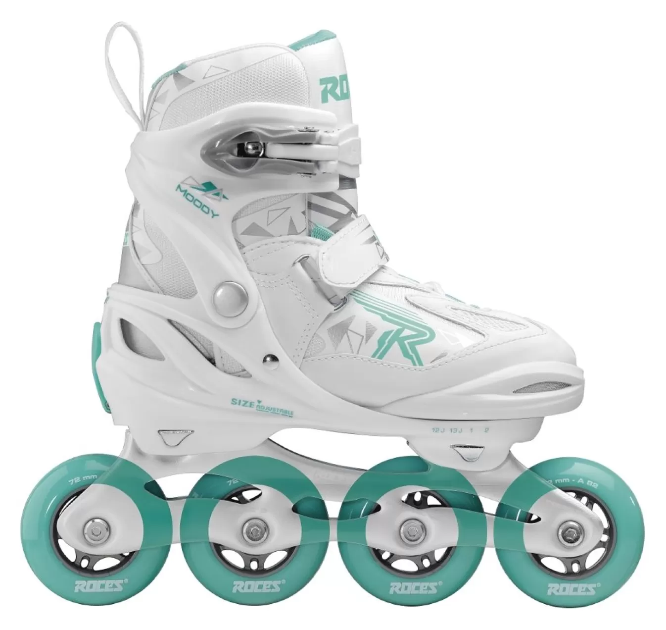 Hot Moody Girl Tif White-Aqua Inline Skates