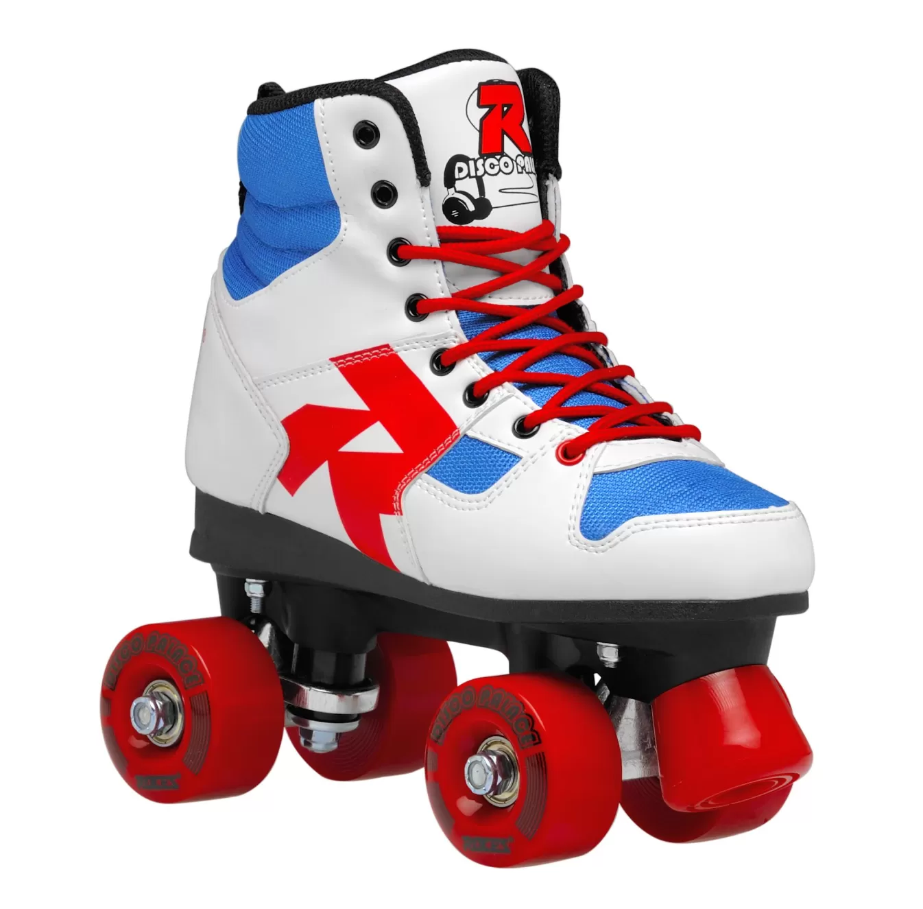 Hot Roller Skate-Mod. Disco Palace White-Blue, Red Roller Skates