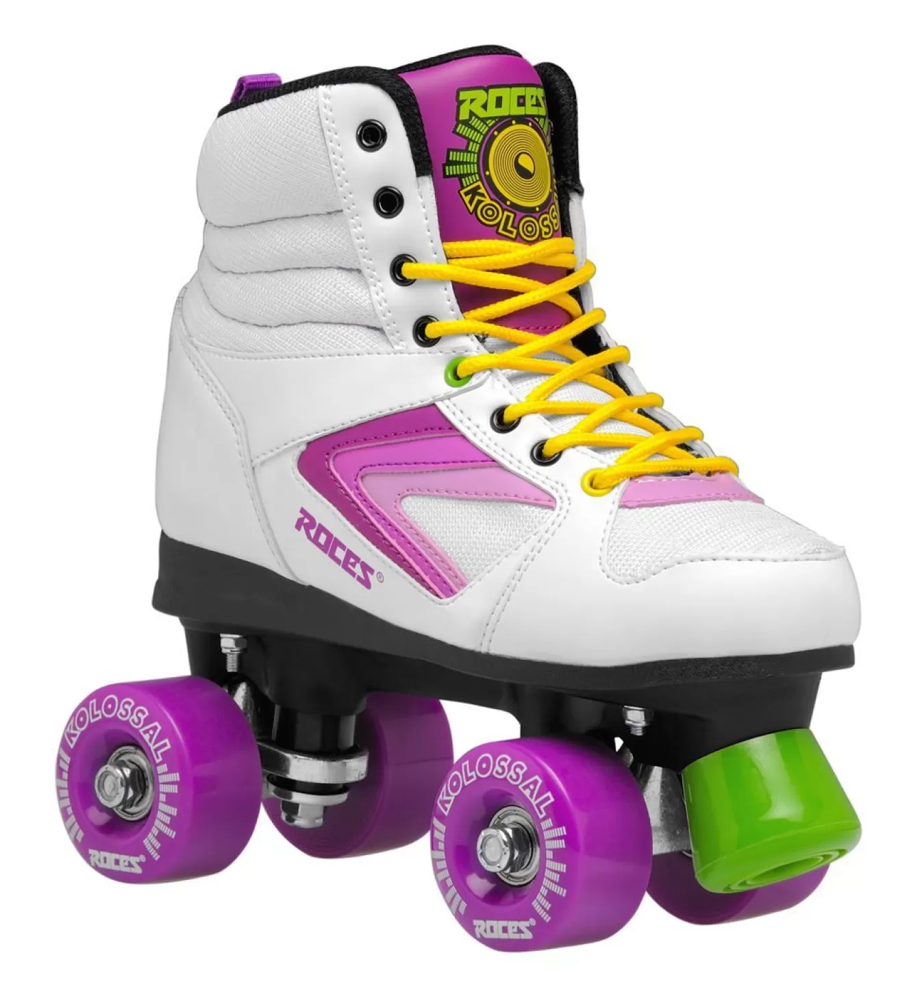 Hot Roller Skate-Mod. Kolossal White-Purple, Yellow Roller Skates