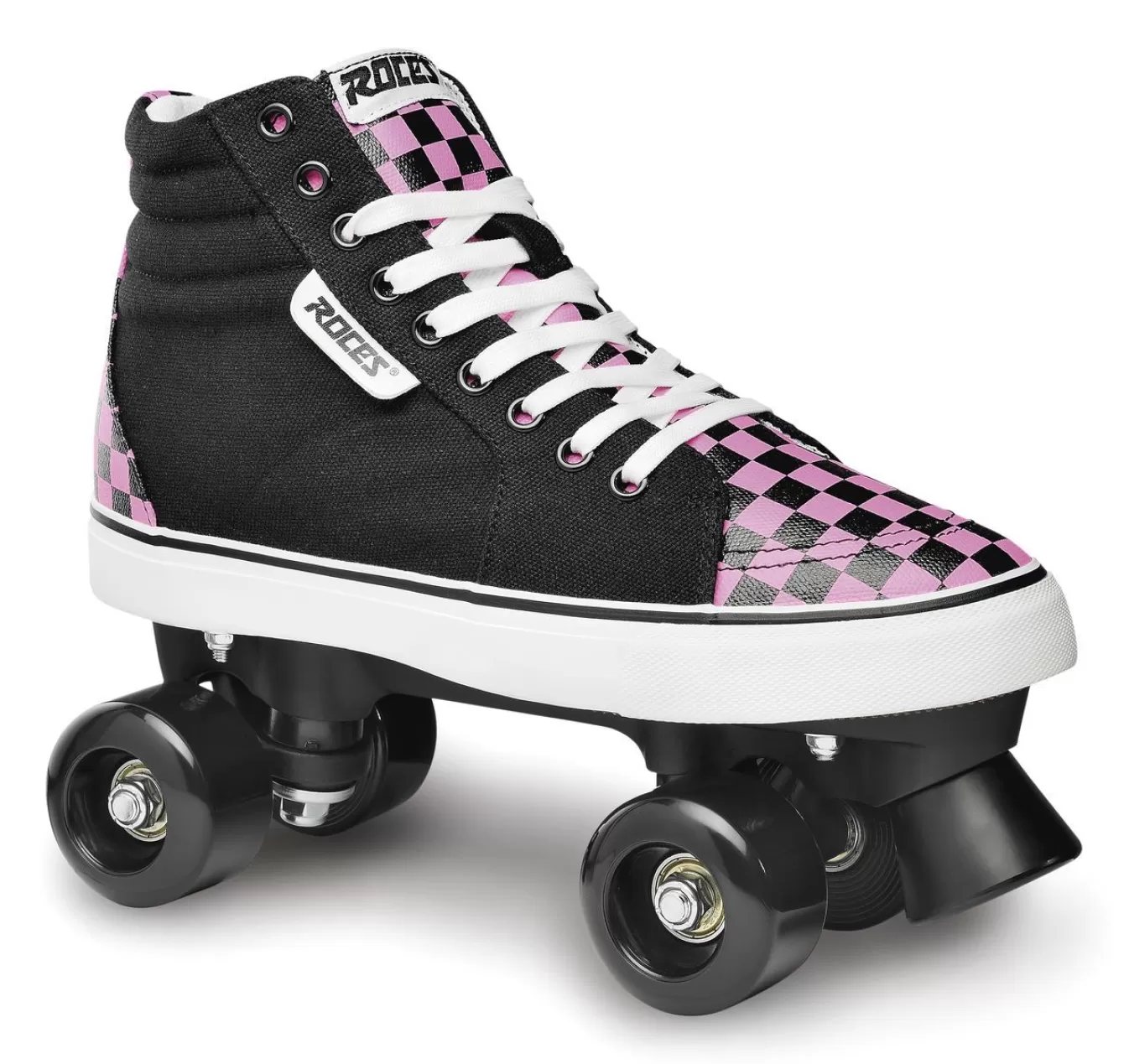 Hot Roller Skate-Mod. Ollie Check Pink-White Roller Skates