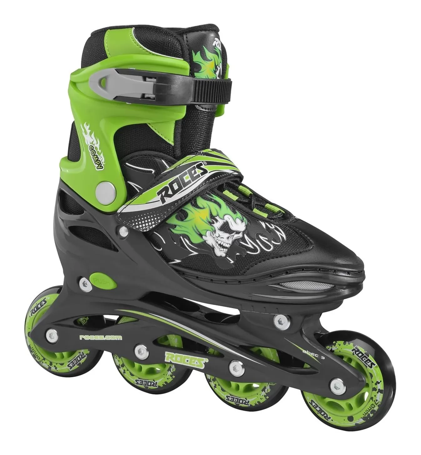 Flash Sale The Adjustable Inline Skate Compy 6.0 Boy Black-Light Green Inline Skates